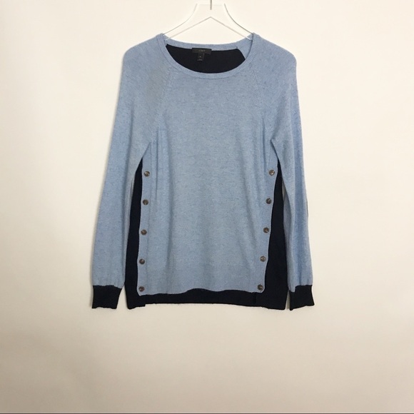 J. Crew two-toned sweater with functional buttons - Picture 2 of 8